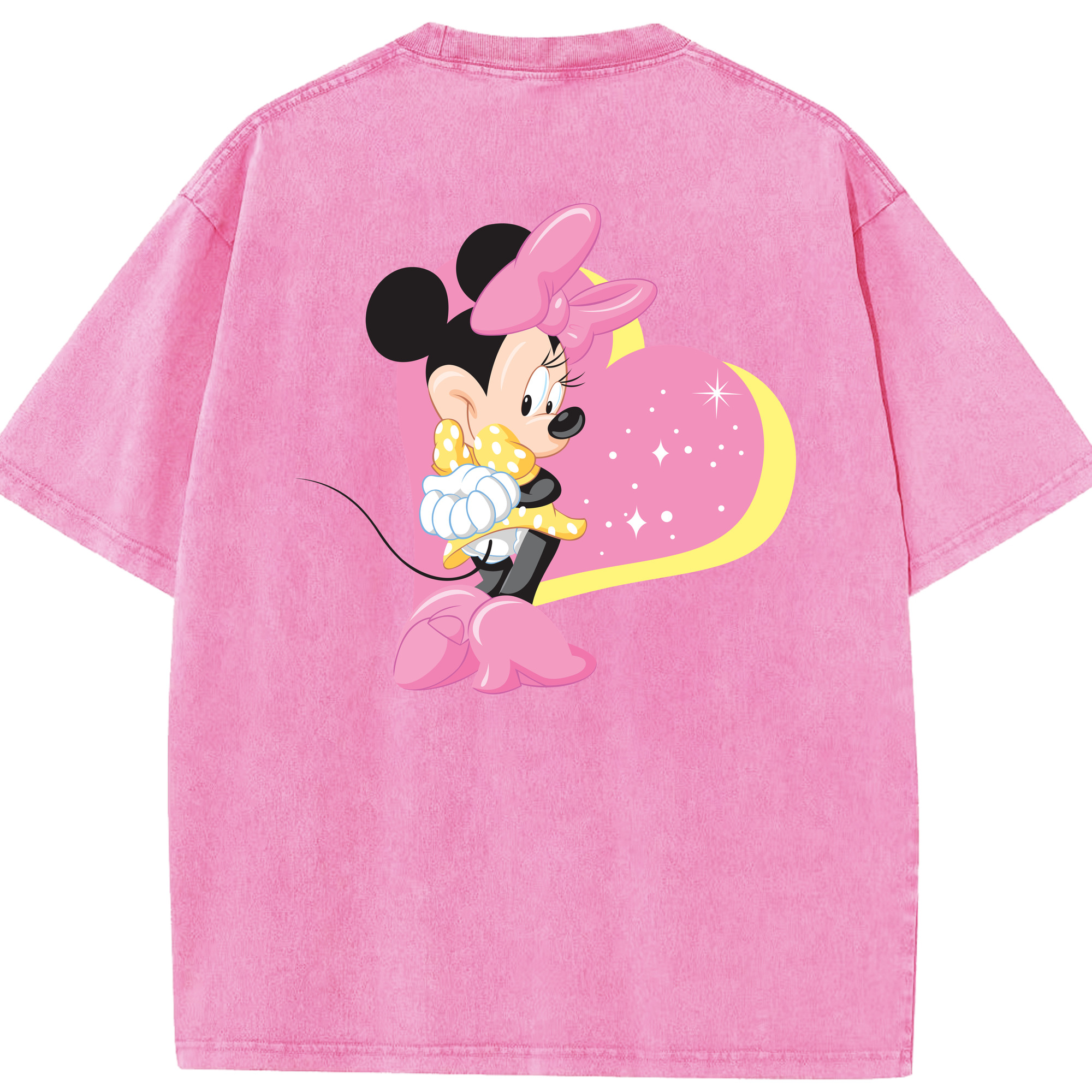 （画像用） ミッキーマウス Mickey Mouse 綿100% ヴィンテージ風 半袖Tシャツ（背面プリント）